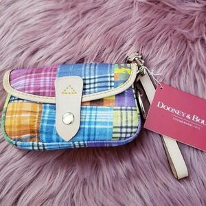 Dooney & Bourke Colorful Plaid Wristlet
